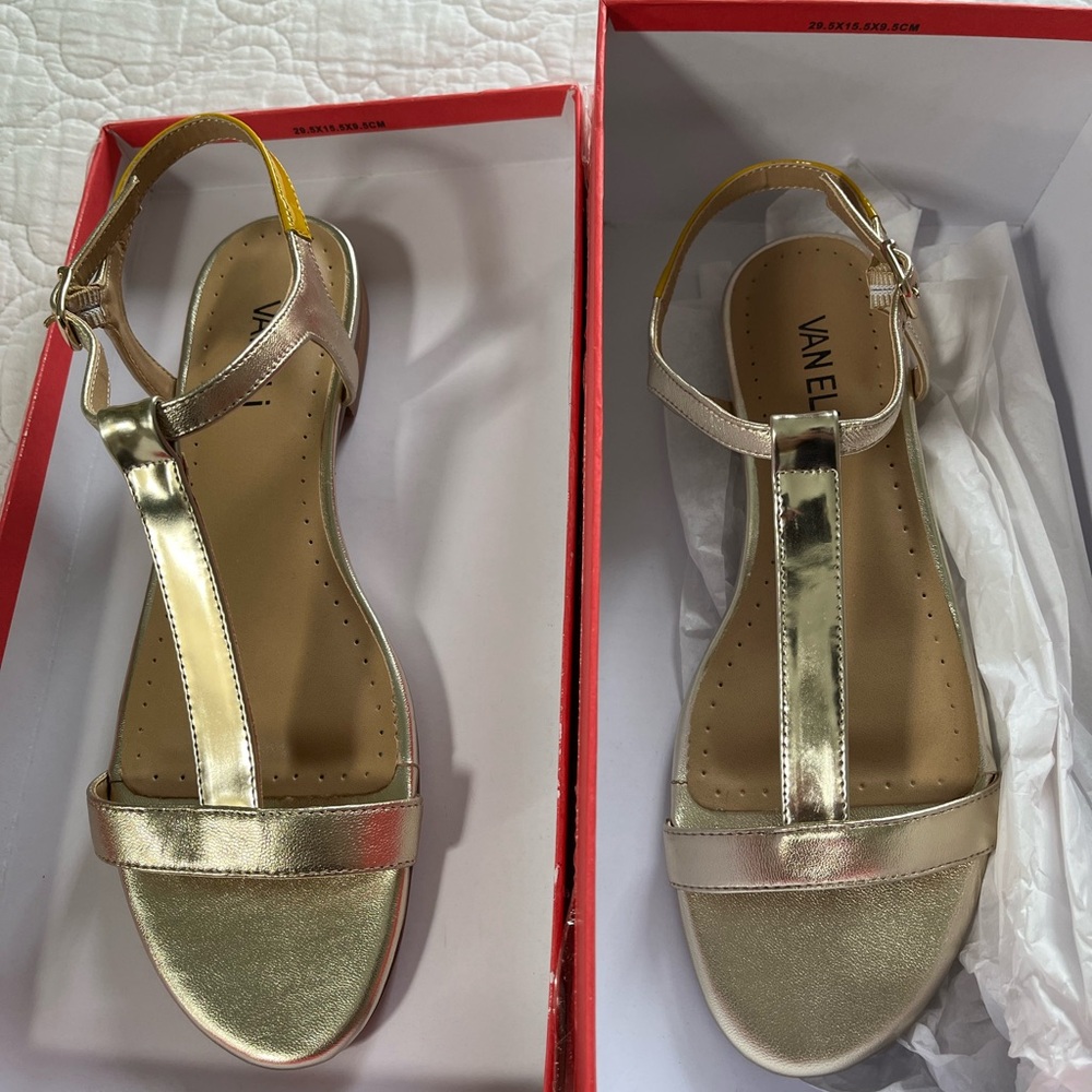 Vaneli Gold Sandals